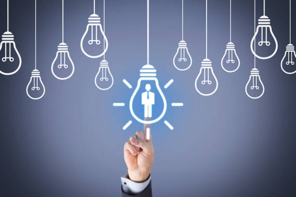 Human Resource and Idea with Light Bulb